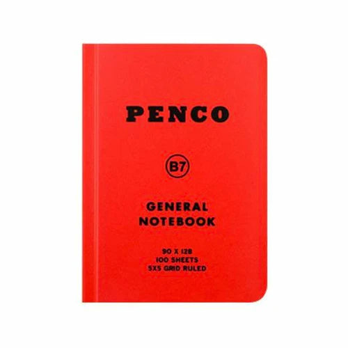 Soft PP Notebook - Grid - B7 - Red