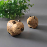 Hand-crafted Wooden Capybara Ornament