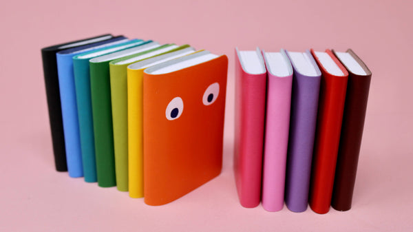 Googly Eye Mini Leather Notebook - Apple Green