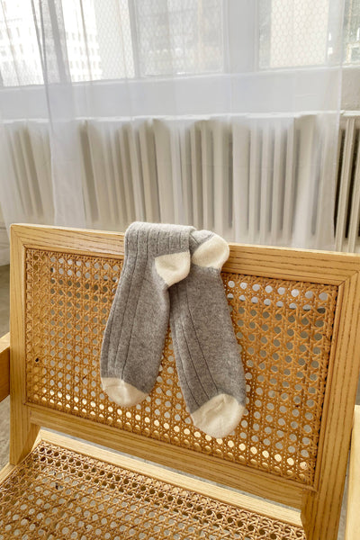 Extended Classic Cashmere Socks - Fawn