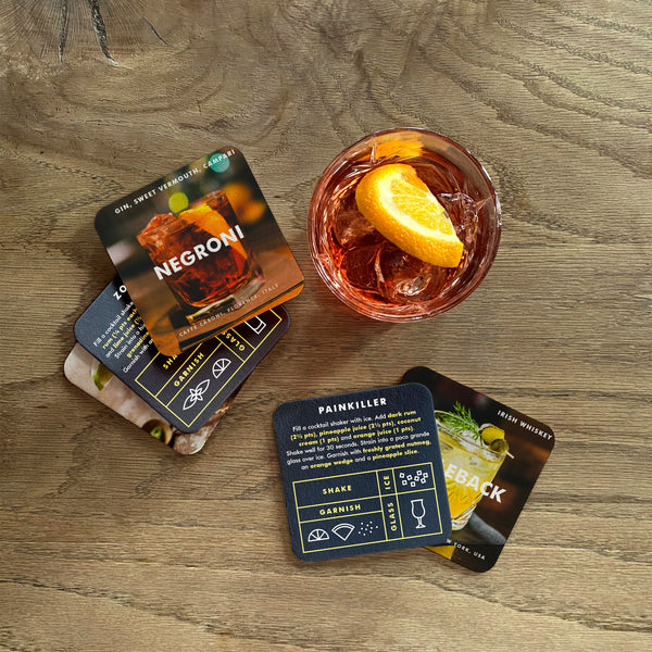 Mixologist Coasters & Recipe Cards