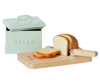 Minature Bread Box with Utensils