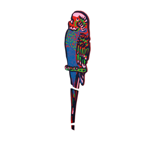 Parakeet Bookmark - Red/Blue