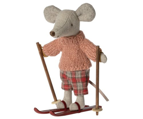 Maileg - Winter Mouse with Ski Set, Big Sister