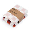 Reusable & Eco-Friendly Cotton Knit Dishcloths - Check Orange