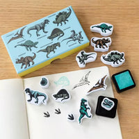 Set of Mini Stamps Prehistoric Land