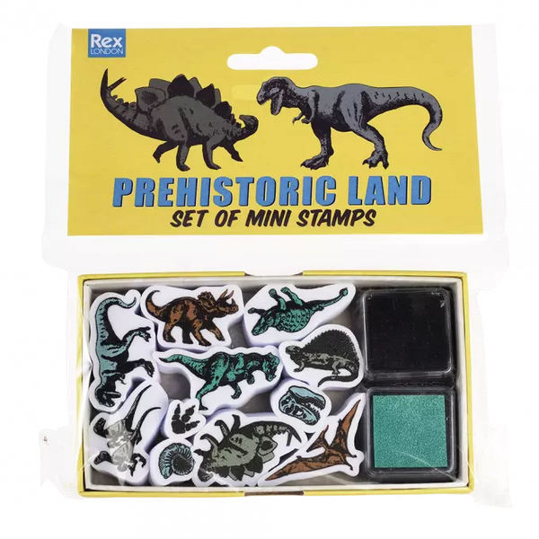 Set of Mini Stamps Prehistoric Land