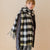 Lambswool Oversized Scarf in Monochrome Gingham