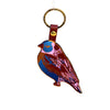 Finch Bird Key Fob - Dark Red