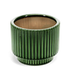 Ridged Plant Pot - Green