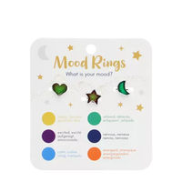 Mood Rings - Set of 3 - Heart, Star & Moon