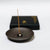 Incense & Smudging Dish - Black Stoneware and Gold Dome