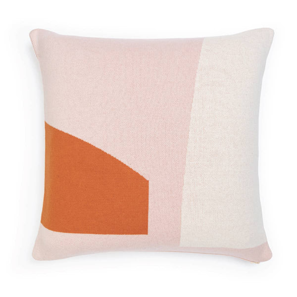 Cotton Knit Cushion - Form Orange