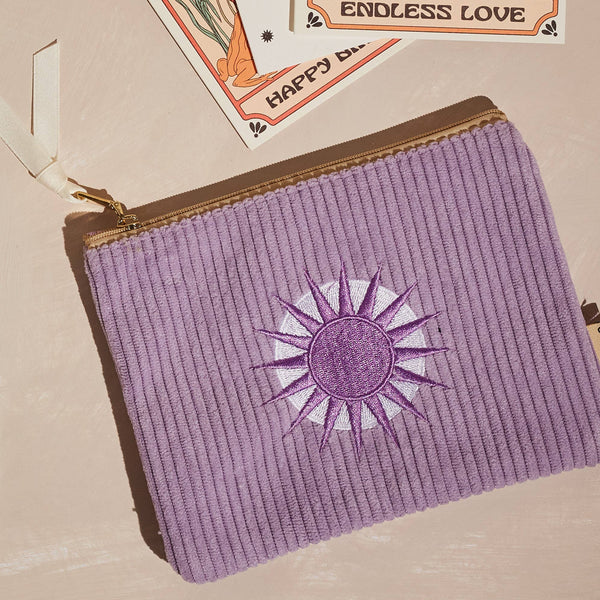 Corduroy Pouch in Lavender