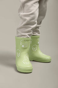 Grass & Air - Glacial Green Colour-Changing Kids Wellies: UK10