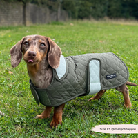 Luxe Quilted Dog Coat - Country Khaki - S