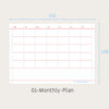 Paperian Flat Notepad (A5) Monthly