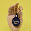 Feeling Lush Smilie Face Key Fob - Orange