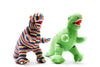 Knitted Rainbow T Rex Toy