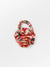 Floral Flower Hair Tie - Salsa Red