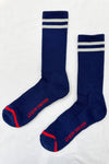 Extended Boyfriend Socks - Navy