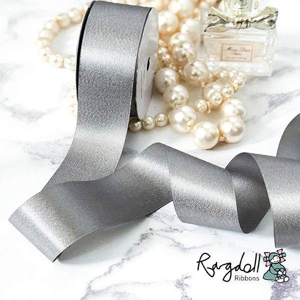 38mm Silver Sparkle Ribbon - 10 Meter Roll