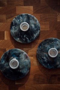 Recycled Candle Holder - Marble