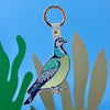 Feral Pigeon Key Fob - Cornflower