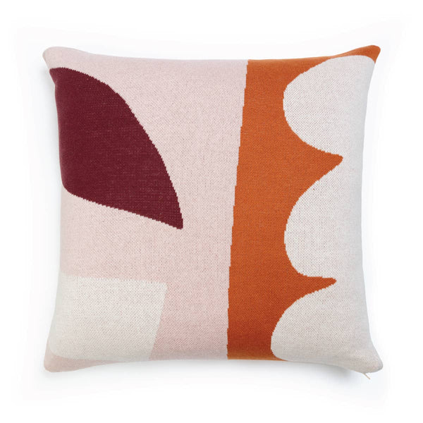 Cotton Knit Cushion - Orbi Orange