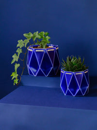 11cm Self-Watering Pot - Navy