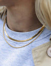 Double Layer Feature Necklace - Gold