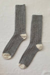 Extended Classic Cashmere Socks - Grey Melange