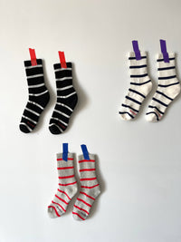 Boyfriend Socks - Black Stripe