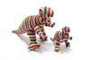 Knitted Rainbow T Rex Toy