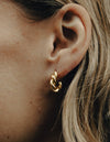 Ridge Twist Hoop Earrings - Gold