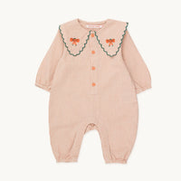 Tinycottons - Tiny Bow One-Piece - Light Rust/Light Cream