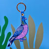 Feral Pigeon Key Fob - Cornflower