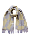 Lambswool Oversized Scarf in Organic Jacquard