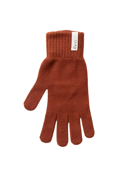 Cashmere & Merino Gloves in Rust