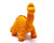 Knitted Orange Diplodocus Toy