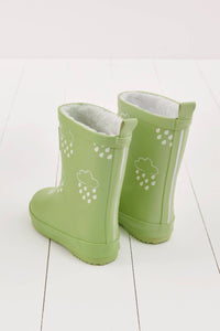 Grass & Air - Glacial Green Colour-Changing Kids Wellies: UK7