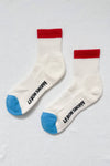 Colour Block Girlfriend Socks - Blue Red