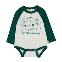 Tinycottons - Better Together Body - Light Cream/Dark Green