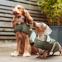 Luxe Quilted Dog Coat - Country Khaki - XS