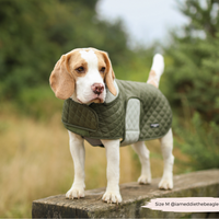 Luxe Quilted Dog Coat - Country Khaki - M