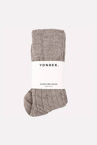 Alpaca Bed Socks - Smoke (Size 4-8)