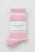 Boyfriend Socks - Pink & White Stripe