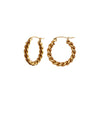 Small Twist Hoop Earrings - Gold