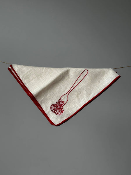 Linen Blend Napkins - Spaghetti (Set of 2)