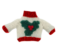 Christmas Jumper Decoration - Snowman or Holly Sprig